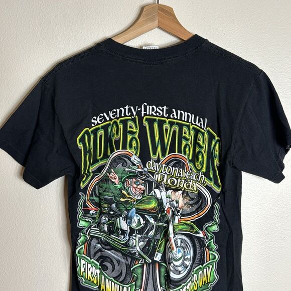 Daytona beach 71st annual bike week graphic T-shirt shamrocks st patty day small - Picture 7 of 10